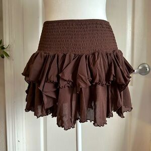 2000s Victoria’s Secret brown skirt size xs